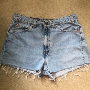 Levi denim cutoff shorts